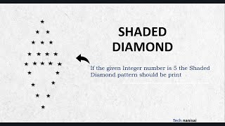How to solve Shaded Diamond Pattern in python program