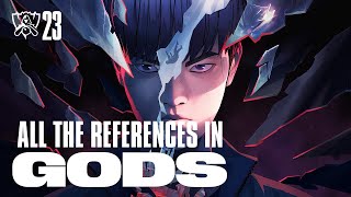 ALL the WORLDS REFERENCES in "GODS" (Worlds 2023 Song)