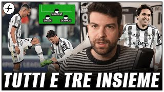 CHIESA + DI MARIA + VLAHOVIC: cambio modulo Juventus per il tridente? Difesa a 3 vs difesa a 4!