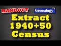 Extracting 1940 & 1950 U.S. Census into Excel Using Ancestry.com