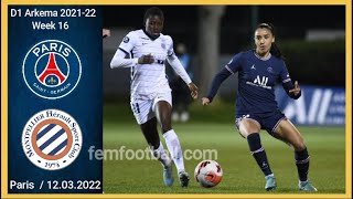 [0-0] | 11.03.2022 |  PSG Féminines vs Montpellier HSC | D1 Arkema 2021-22 | Round 16