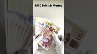 Counting £500 British Money #shorts