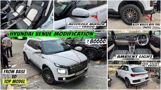 Hyundai Venue Base to Top Model ₹80,000🔥| Venue E to SX Modification✅ Venue Modified✅