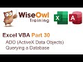 Excel VBA Introduction Part 30 - ADO (ActiveX Data Objects) Querying a Database