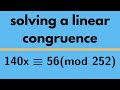 Number Theory | Linear Congruence Example 2