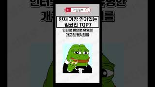 현재 가장 인기있는 밈코인 TOP 7