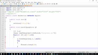 Simple-Plane Animation Using java Applet !