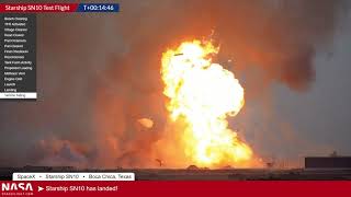 SpaceX Starship SN10 Explodes after Successful Landing