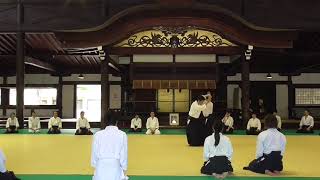 相半身片手取り四方投げ裏　合気道入江道場十周年記念稽古９　aikido iriedojo kyoto