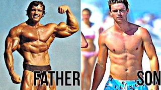 Arnold Schwarzenegger & his son [Golden Genetics]