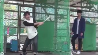 BTS (방탄소년단) V \u0026 Jungkook playing Baseball