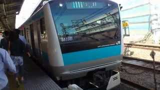 E233系1000番台宮ウラ154編成 JR根岸線各駅停車大船行き 横浜駅を発車