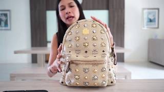 รีวิวกระเป๋า MCM Stark Studded Backpack | MMK 3AVE35 IG001