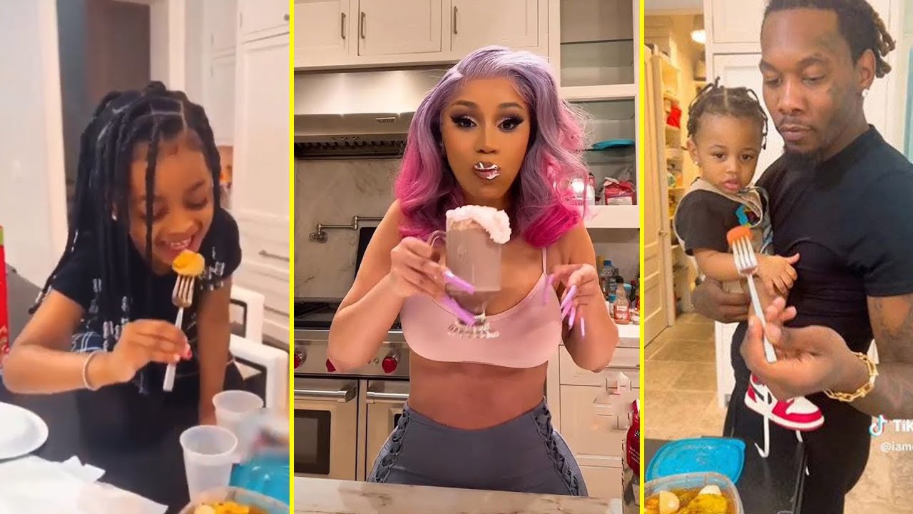 Cardi B And Offset Makes Spicy Bowl Challenge With Daughter Kulture ...