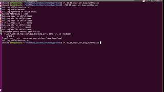 python2, repr str bug hunting,TypeError str returned non string type NoneType