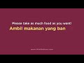 learn indonesian inviting guests for dinner at your home