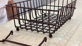 2-Tier Fruit Basket Metal Fruit Bowl Bread Baskets Detachable Fruit Holder kitchen Storage Baskets