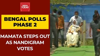 West Bengal Phase 2 Polls: Mamata Banerjee Travels To Poll Booths As Nandigram Votes