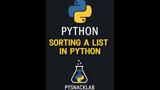 "Python List Sorting in Seconds! 🔥 | Beginner-Friendly Tutorial