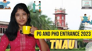 Tamil Nadu Agricultural University PG \u0026 PhD Entrance 2023-24|Application form|Exam syllabus