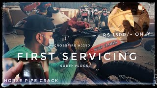 First Servicing Of My Dream Bike Crossfire HJ 250 | Free Servicing | Sudip Vlogs | Moto Vlogs