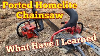 Ported Homelite Super XL-925 Chainsaw!  What Have I Learned?  New Issues Pop Up To Address!