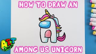 How to Draw an AMONG US UNICORN
