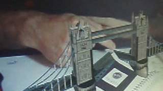Model Tower Bridge and Eiffel Tower