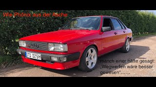 Wiederaufbau eines Audi 80 TYP 85 Quattro mit 5 Zylinder 2,1 10V Turbo