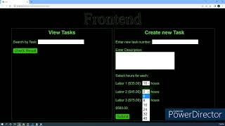 Javascript dynamic frontend demo