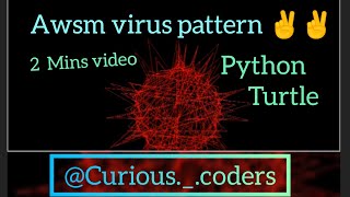 Virus pattern Using Python Turtle | Python Turtle | Python programming | Curious Coders