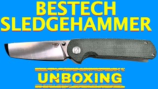 Bestech Sledgehammer Folding Knife With Green Micarta Handle Unboxing