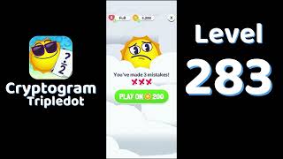 Cryptogram Tripledot Level 283 Answer | SolutionGuruji