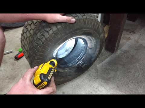 How to: Install tube in lawn mower tire How to: Install tube in lawn mower tire
