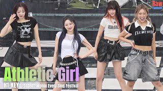 하이키 폭우 맞으며 밴드 쌩라이브 ♬Athletic Girl @240602 원주 에브리싱 페스티벌