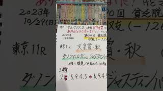 【競馬予想】東京11R 天皇賞・秋🏇アルテミスS的中🎯ありがとう😭でもマイナス❗️