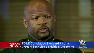 FDLE Investigation Finds Broward Sheriff Gregory Tony Lied Multiple Times On Official Documents