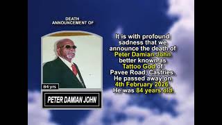 Peter Damian John ~ Short Obituary