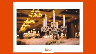 Homemory electric Christmas taper candles, LED Flameless flickering taper candles