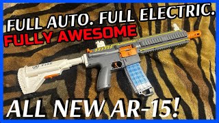 Nerf AR-15! AGM Mastech Shell Ejecting Electric 416 Unboxing + Review