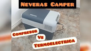 Comparativa, entre nevera Termoeléctrica Crivit vs nevera de Compresor Mobicool FR40 camper o camion