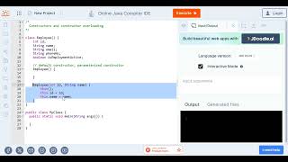 Lesson 14 - Constructor and Constructor Overloading
