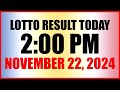 Lotto Result Today 2pm November 22, 2024 Swertres Ez2 Pcso