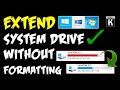 Extend C Drive Without Formatting in Windows 10 | Extend System Drive