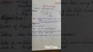 Armstrong Number, example, logic, algorithm, program, dry run