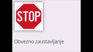 Saobraćajni znak STOP, 10 do 15 m ispred raskrsnice