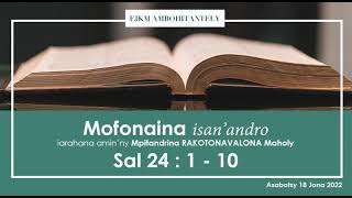 Mofonaina isan'andro anio Asabotsy 18 Jona 2022.  FJKM Ambohitantely