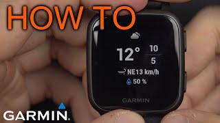 How to use the Weather Widget on Garmin Venu