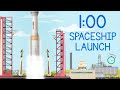 1 Minute Rocket Launch Countdown! 🏗️ Full Rocket Build & Launch Visual Timer
