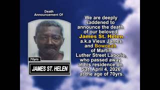 James St. Helen ~ Short Obituary-